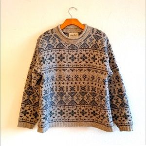 Eddie Bauer vintage rollneck sweater large reclaimed wool